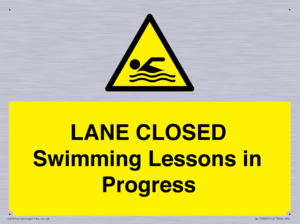 LANE CLOSED Swimming Lessons in Progress